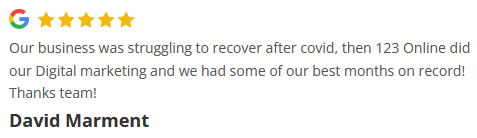 David Marment Google Review Left